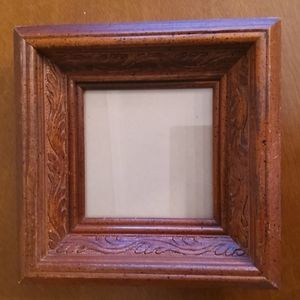 SOLD!!!  Wood Craved Picture Frame